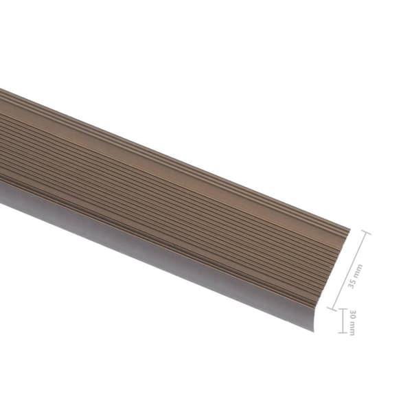 vidaXL Trappeneser L-form 15 stk aluminium 100 cm brun