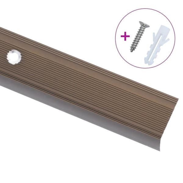 vidaXL 15 stk. trappelister L-facon 100 cm aluminium brun