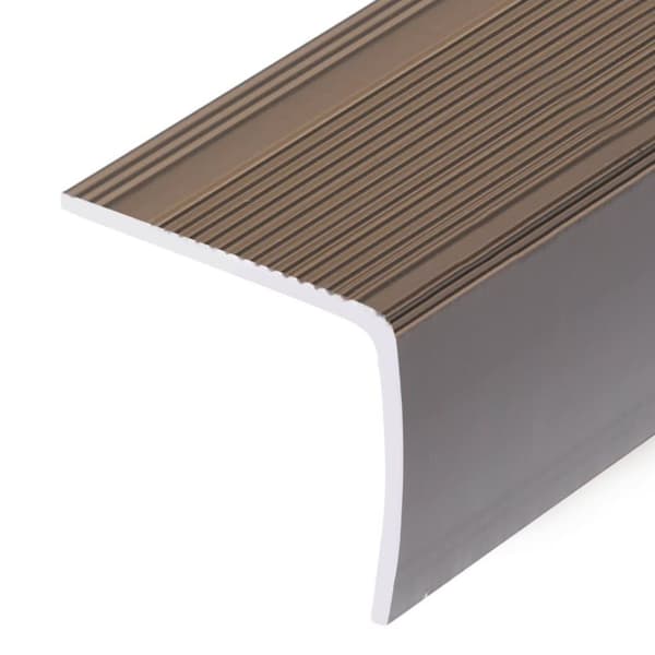 vidaXL 15 stk. trappelister L-facon 100 cm aluminium brun