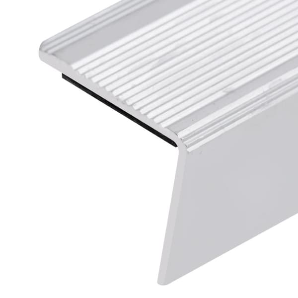 vidaXL L-formade halkskydd för trapp 15 st aluminium 90 cm silver