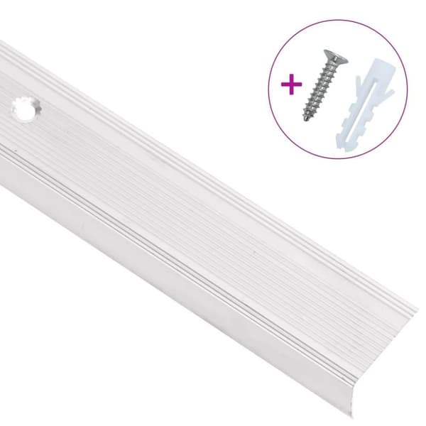 vidaXL 15 stk. trappelister L-facon 90 cm aluminium sølvfarvet