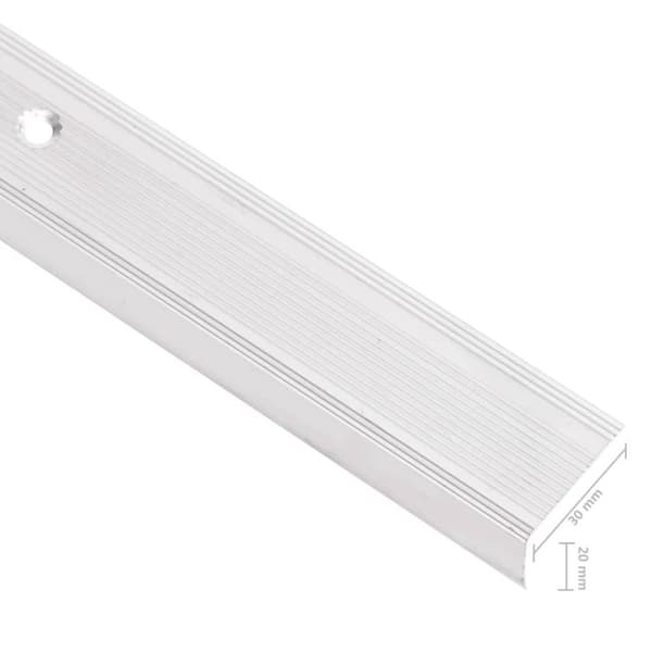 vidaXL 15 stk. trappelister L-facon 90 cm aluminium sølvfarvet