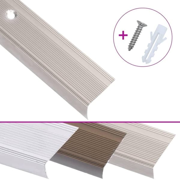 vidaXL 15 stk. trappelister L-facon 100 cm aluminium champagnefarvet