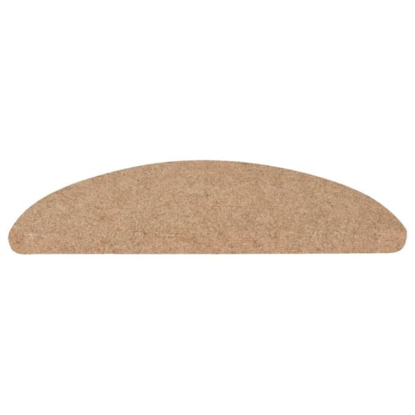 vidaXL Trappstegsmattor självhäftande 10 st beige 65x22,5x3,5 cm