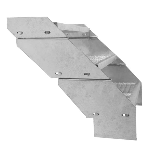 Metaltrapper Justerbar højde 600 mm / 900 mm Bredde Galvaniseret stål Ekstra sektionstrin Vejrbestandige risttrapper Udendørs havegårdhave ​