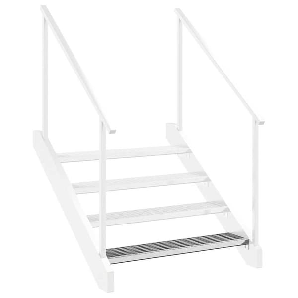 vidaXL trappetrin 100x24x7 cm trinrist galvaniseret stål