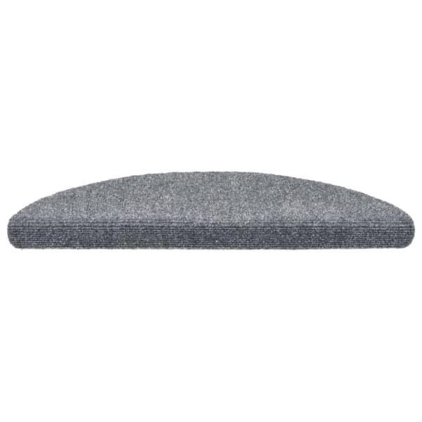 selvklæbende trappemåtter 15 stk. nålenagle 56x17x3 cm lysegrå