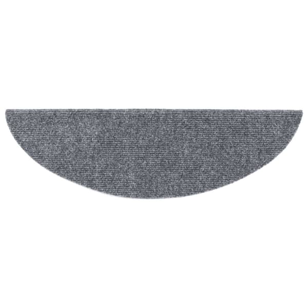 selvklæbende trappemåtter 15 stk. nålenagle 56x17x3 cm lysegrå