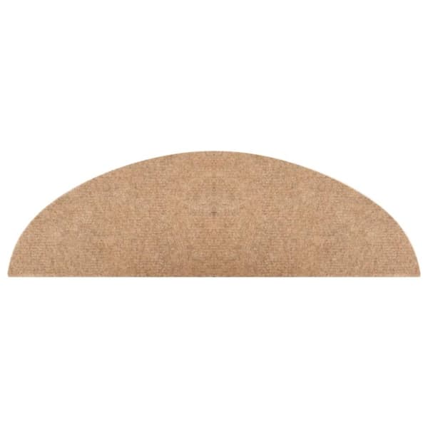 selvklæbende trappemåtter 10 stk. 56x17x3 cm beige