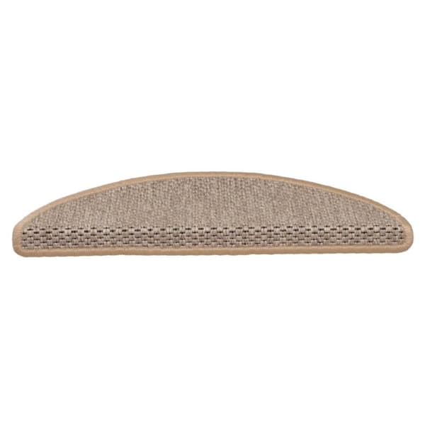 selvklæbende trappemåtter 15stk. 56x17x3cm sisal-look lys beige