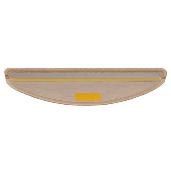 selvklæbende trappemåtter 15stk. 56x17x3cm sisal-look lys beige