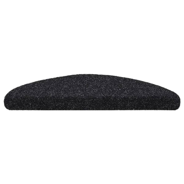 selvklæbende trappemåtter 5 stk. 56x17x3 cm tuftet sort
