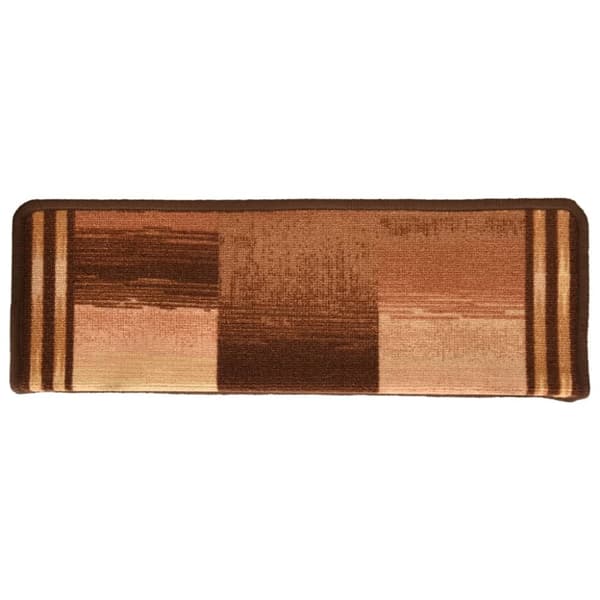 15 stk. trappemåtter 65x21x4 cm selvklæbende brun