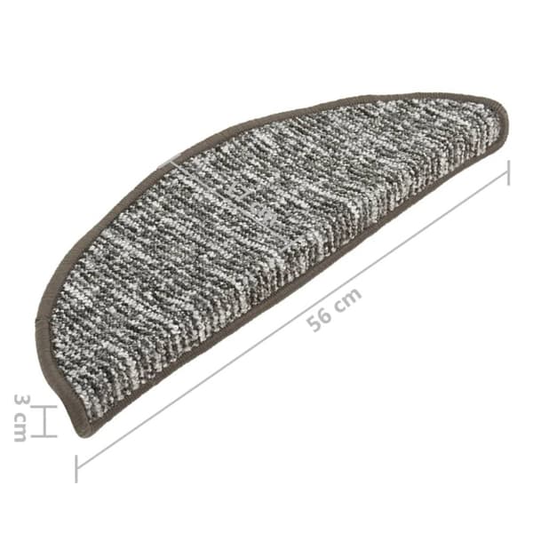 trappemåtter 15 stk. 56x17x3 cm Antracitgrå