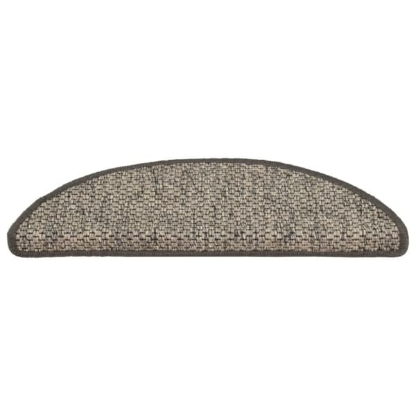 Trappstegsmattor självhäftande sisal 15 st 56x17x3 cm brunbeige