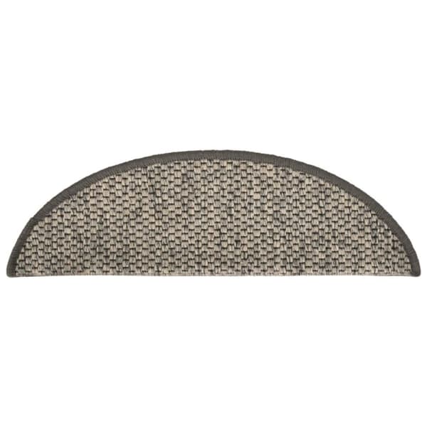 Trappstegsmattor självhäftande sisal 15 st 56x17x3 cm brunbeige