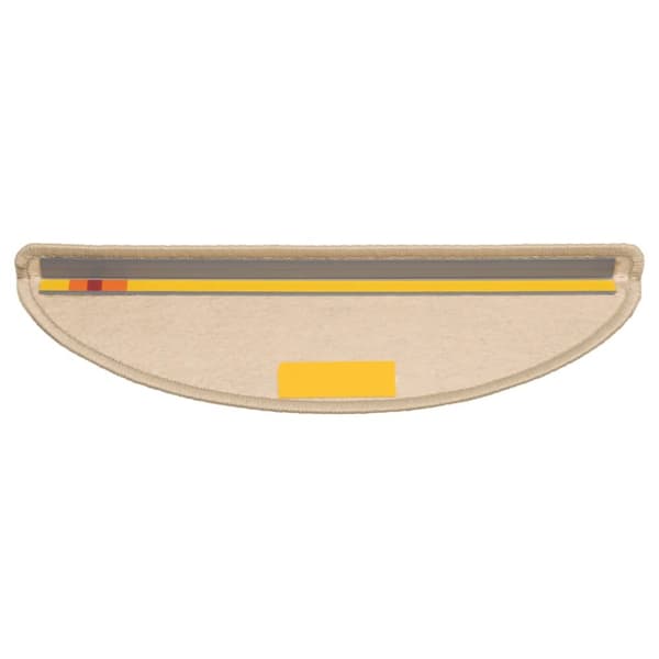 selvklæbende trappemåtter 15 stk. 56x17x3 cm sisal-look beige
