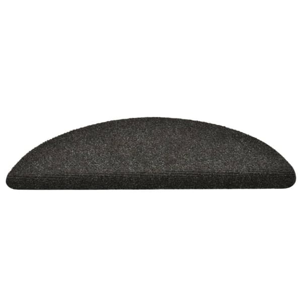 selvklæbende trappemåtter 15 stk. 56x17x3 cm tuftet antracitgrå