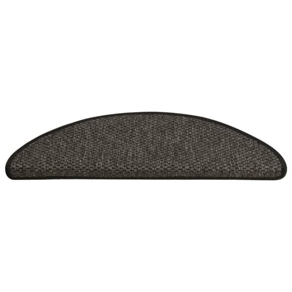 selvklæbende trappemåtter 15 stk. 65x21x4cm sisal-look antracit