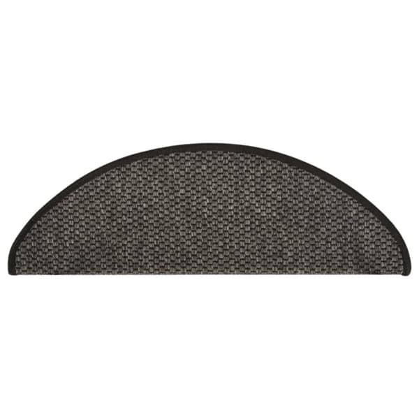 selvklæbende trappemåtter 15 stk. 65x21x4cm sisal-look antracit