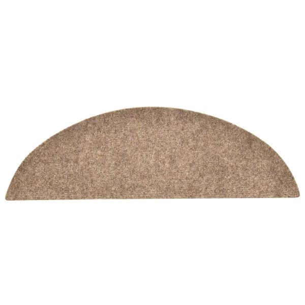 selvklæbende trappemåtter 15 stk. 56x17x3 cm tuftet cremefarvet