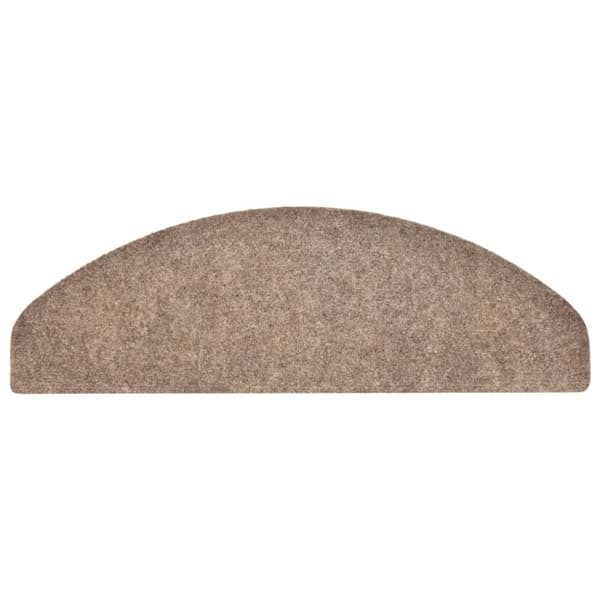 selvklæbende trappemåtter 10 stk. 65x21x4 cm tuftet cremefarvet