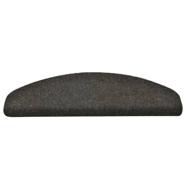 selvklæbende trappemåtter 15 stk. 65x21x4 cm tuftet antracitgrå