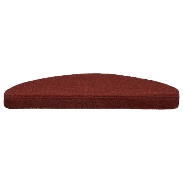 selvklæbende trappemåtter 5 stk. 65x21x4 cm tuftet rød