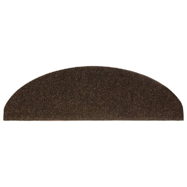 selvklæbende trappemåtter 5 stk. 65x21x4 cm tuftet brun