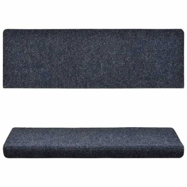 trappemåtter 10 stk. 65x21x4 cm tuftet antracitgrå