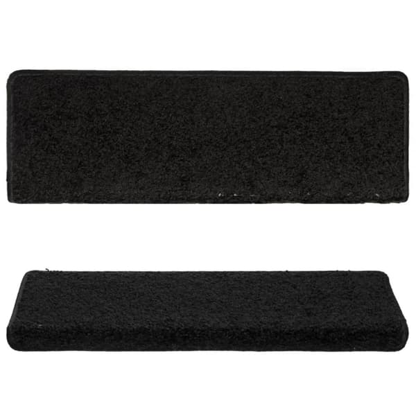 Trappstegsmattor 10 st 65x21x4 cm svart