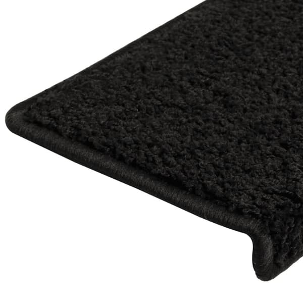 Trappstegsmattor 10 st 65x21x4 cm svart