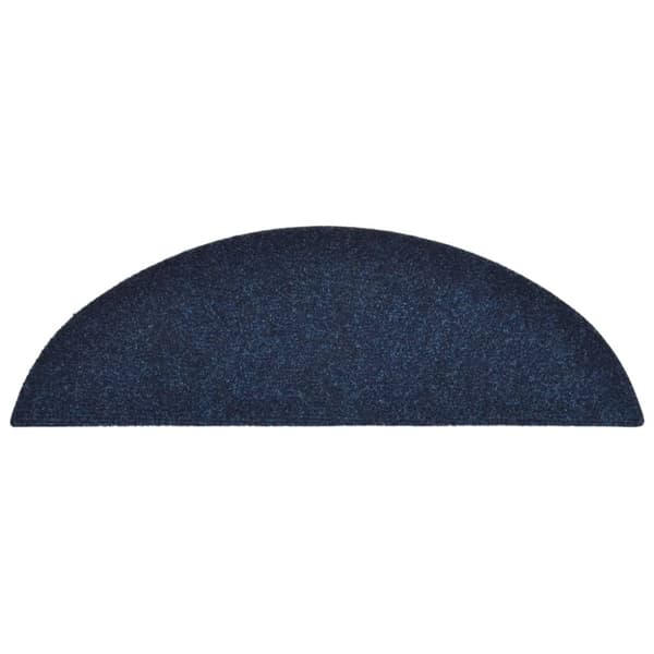 selvklæbende trappemåtter 5 stk. 56x17x3 cm tuftet marineblå
