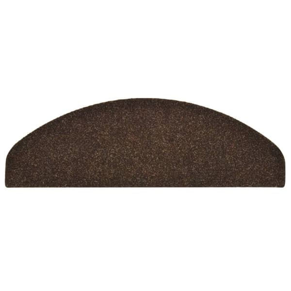 Itsekiinnittyvät porrasmatot 10 kpl ruskea 65x21x4cm neulahuopa