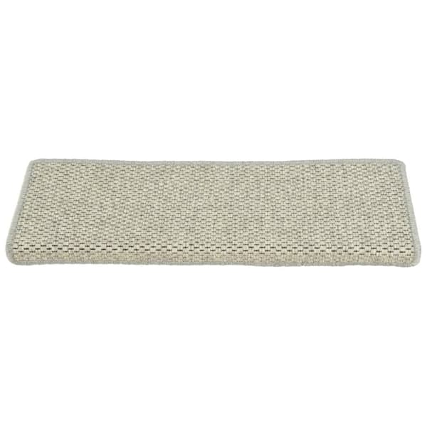 selvklæbende trappemåtter 15 stk. 65x21x4 cm sisal-look grå