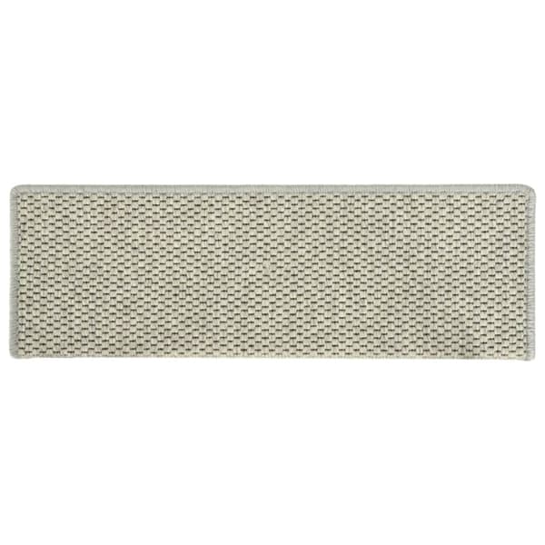 selvklæbende trappemåtter 15 stk. 65x21x4 cm sisal-look grå
