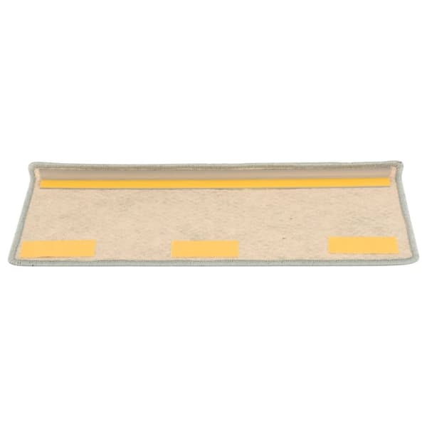 selvklæbende trappemåtter 15 stk. 65x21x4 cm sisal-look grå