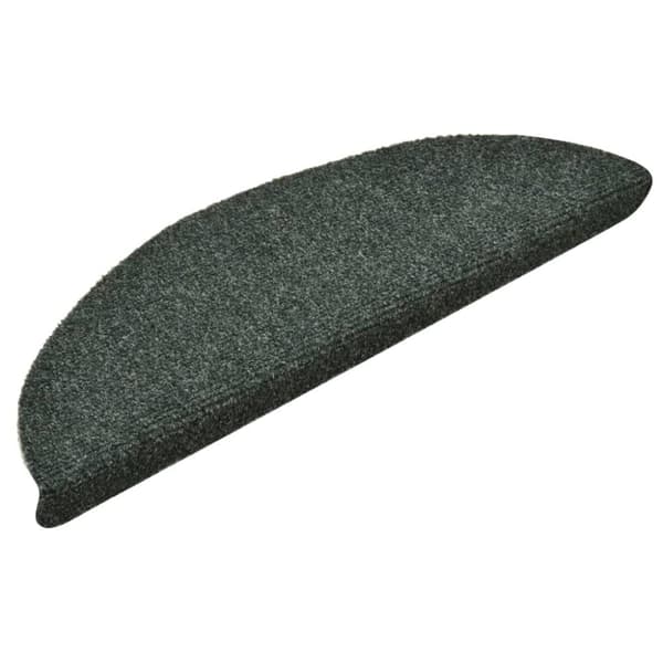 selvklæbende trappemåtter 10 stk. 56x17x3 cm tuftet grøn
