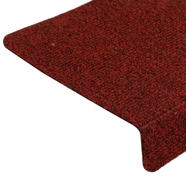 trappemåtter 10 stk. 65x21x4 cm tuftet bordeauxfarvet