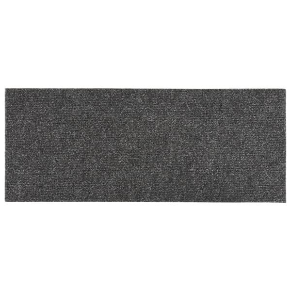 selvklæbende trappemåtter 15 stk. 60x25 cm rektangulær antracit
