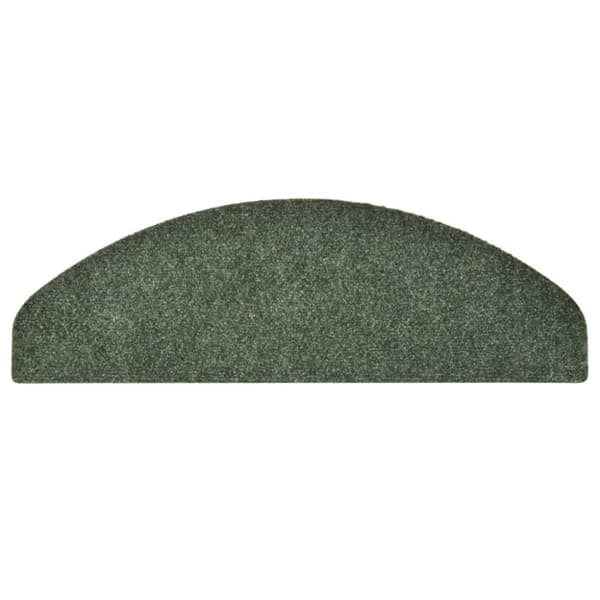 Trappstegsmattor självhäftande 10 st grön 65x21x4 cm brodyr