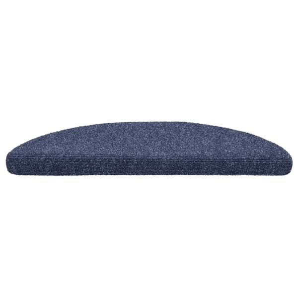 selvklæbende trappemåtter 10 stk. 56x17x3 cm tuftet blå