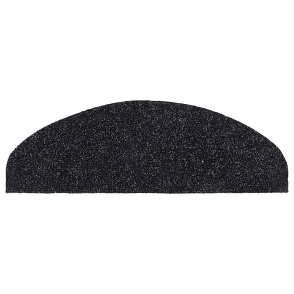 selvklæbende trappemåtter 5 stk. 65x21x4 cm tuftet sort