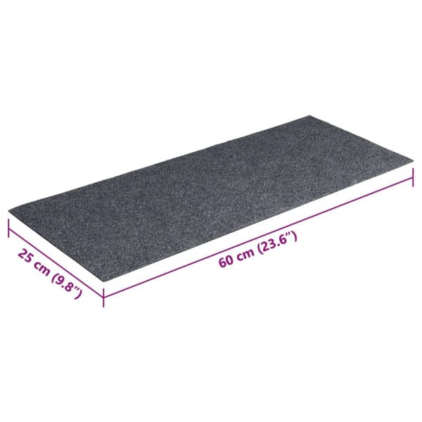 Itsekiinnittyvät porrasmatot suorakaide 15 kpl 60x25 cm harmaa