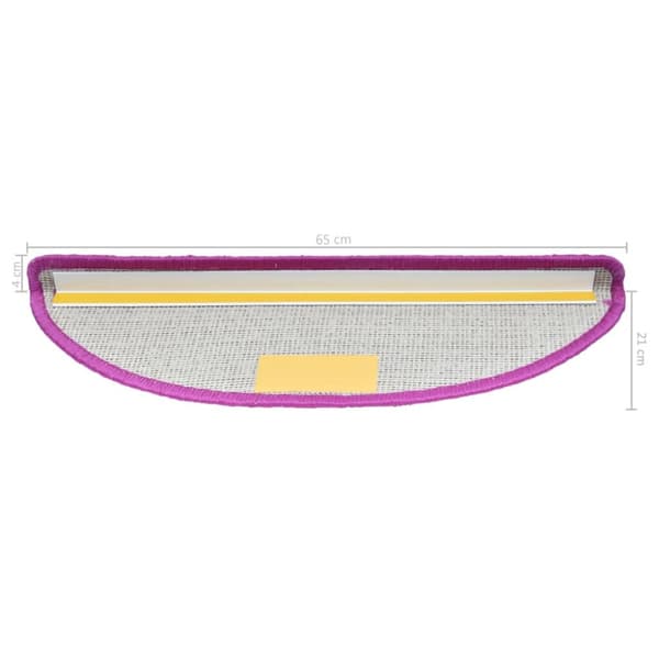 Trappstegsmattor 15 st violett 65x21x4 cm