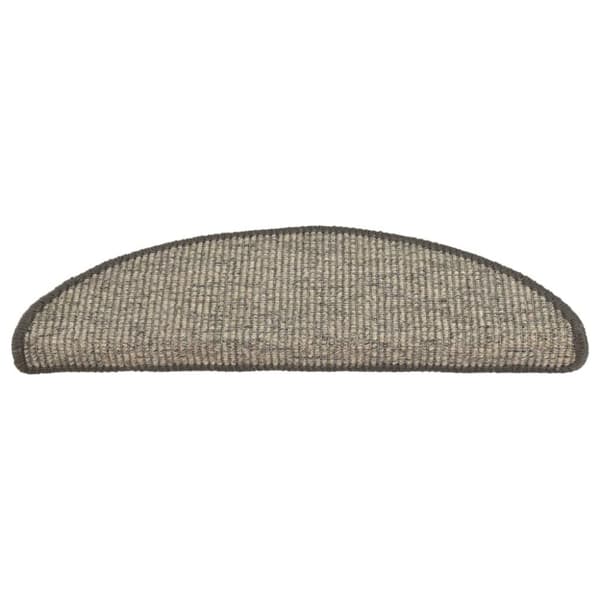 selvklæbende trappemåtter 15 stk. 56x17x3 cm beige og grå
