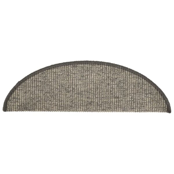 selvklæbende trappemåtter 15 stk. 56x17x3 cm beige og grå