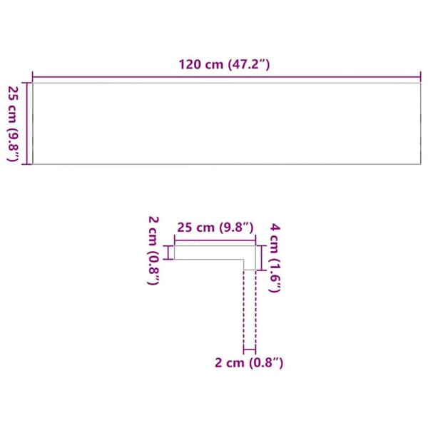 Trappstegsmattor 4 pcs obehandlad 120x25x2 cm massiv ek