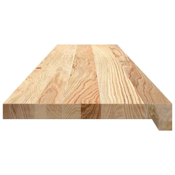 trappemåtter 8 stk ubehandlet 120x30x2 cm massivt egetræ