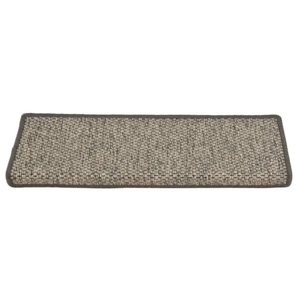 Itsekiinnittyvät porrasmatot 15 kpl 65x21x4 cm harmaa ja beige